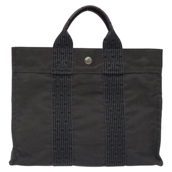 HERMES Her Line PM Backpack Canvas Gray Silver - Picture 1 of 14